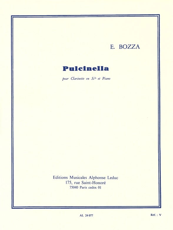 LEDUC Pulcinella For Clarinet And Piano
