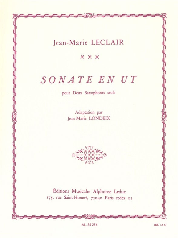 LEDUC Sonata en Ut pour deux saxophones seuls