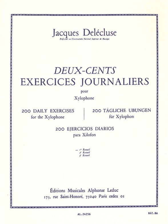 LEDUC 200 Exercices Journaliers pour xylophone