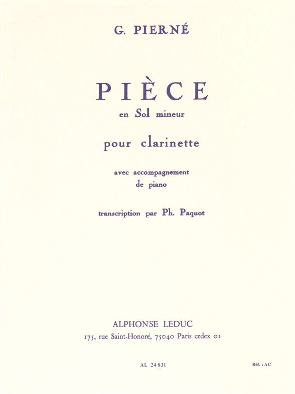 LEDUC Pièce in G minor (Clarinet)