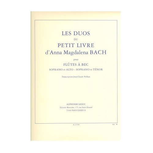 LEDUC Petit Livre d'Anna Magdalena Bach