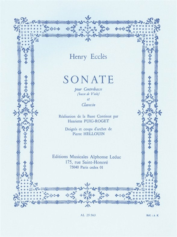 LEDUC Sonate (Double Bass/Harpsichord)