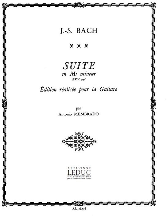 LEDUC Suite En Mi Mineur Bwv 996