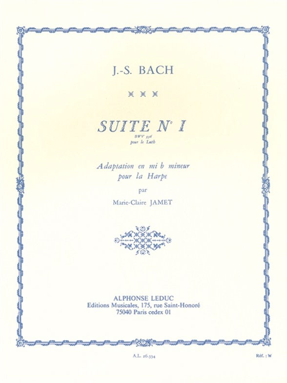 LEDUC Suite No.1 BWV 996 for Lute Adapted