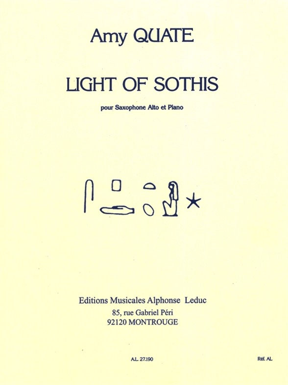 LEDUC Light of Sothis for Alto Saxophone and Piano