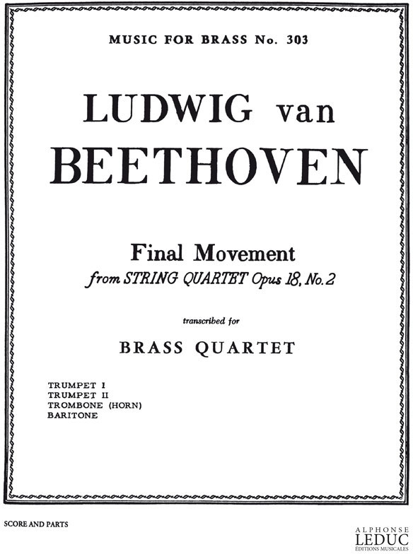 LEDUC String Quartet Op.18 No.2 In G - Final Movement