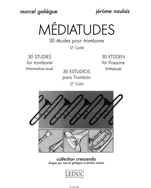 LEDUC Médiatudes - 30 études pour trombone (2e cycle)
