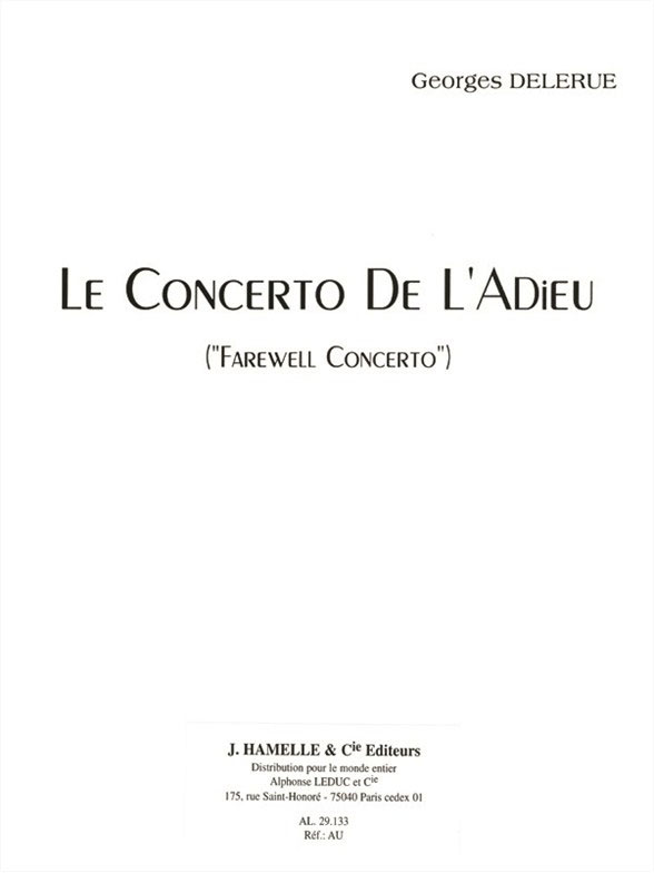 LEDUC Le Concerto De L'Adieu - pour Violon et Piano