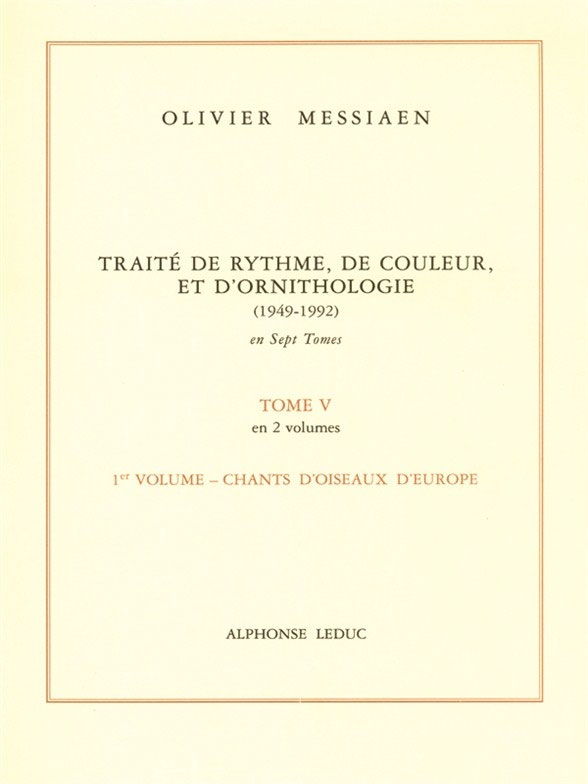 LEDUC Traité de Rythme, de Couleur et d'Ornithologie