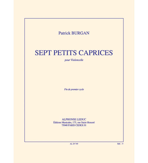 LEDUC 7 petits caprices pour Violoncelle solo