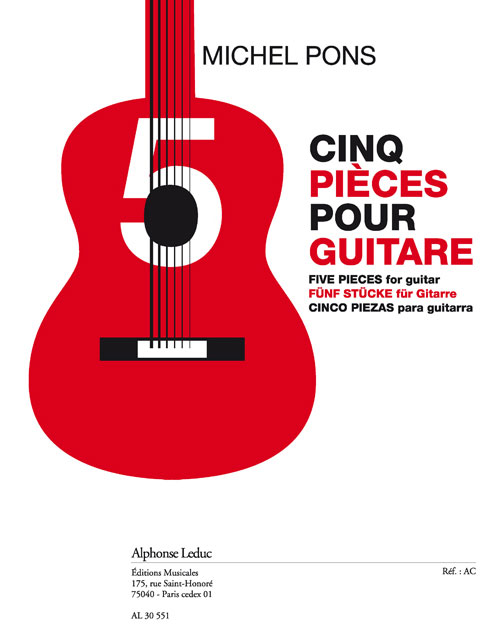 LEDUC Cinq pièces (11'30'') pour guitare