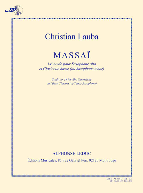 LEDUC Lauba Massai 14e Etude Duo avec Saxophone