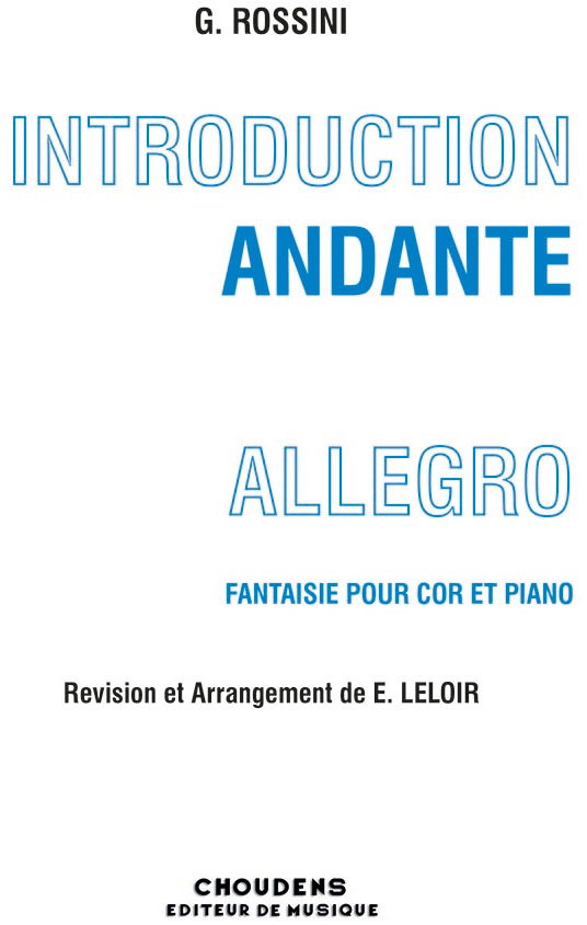 CHOUDENS Introduction, Andante et Allegro