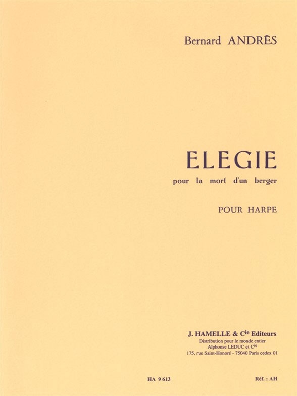 LEDUC Elégie Pour La Mort d'Un Berger