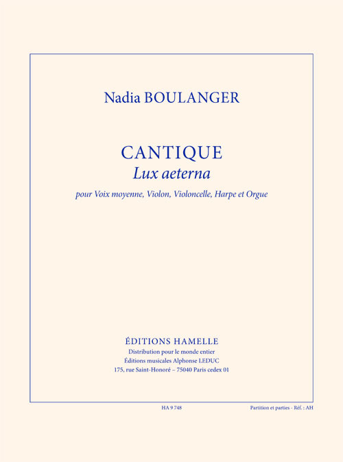 LEDUC Cantique (Lux Aeterna)