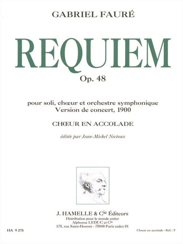 LEDUC Requiem, Op. 48 version 1900 choeur en accolade