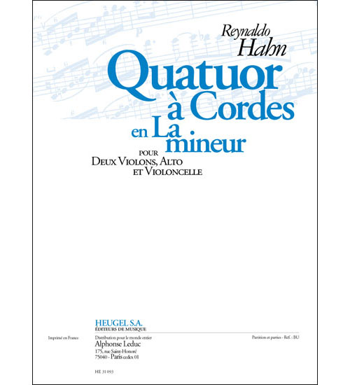 HEUGEL Quatuor En La Mineur