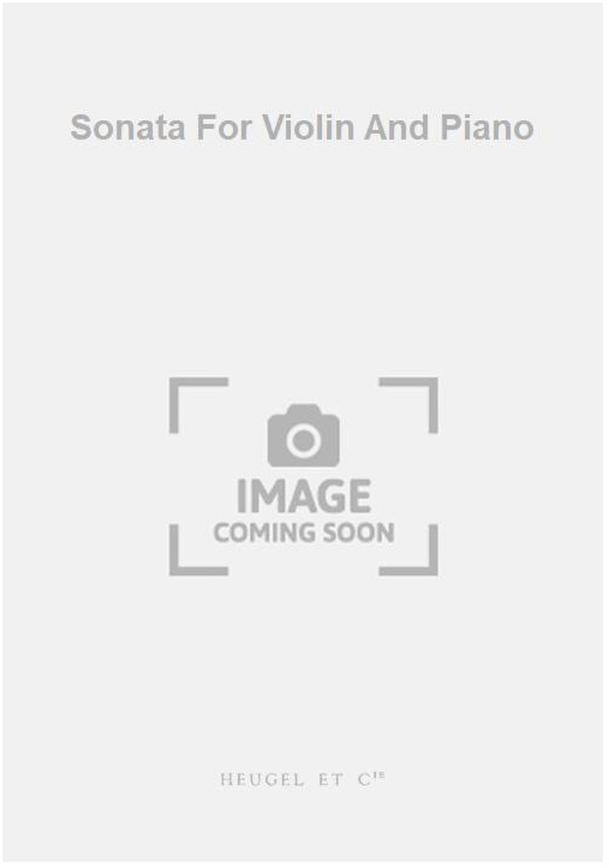HEUGEL Sonata For Violin And Piano
