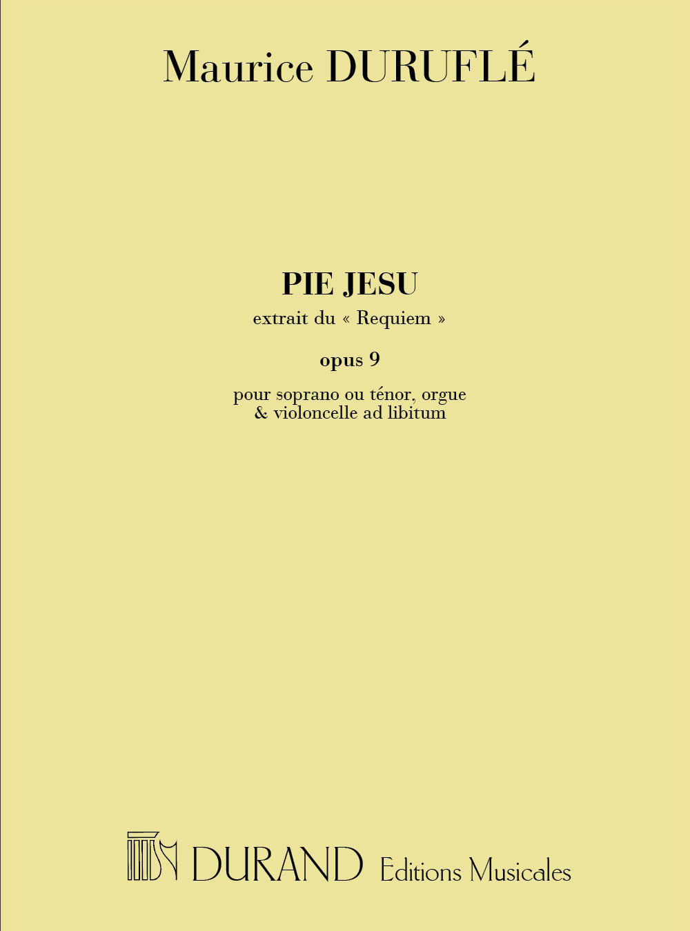 DURAND Pie Jesu