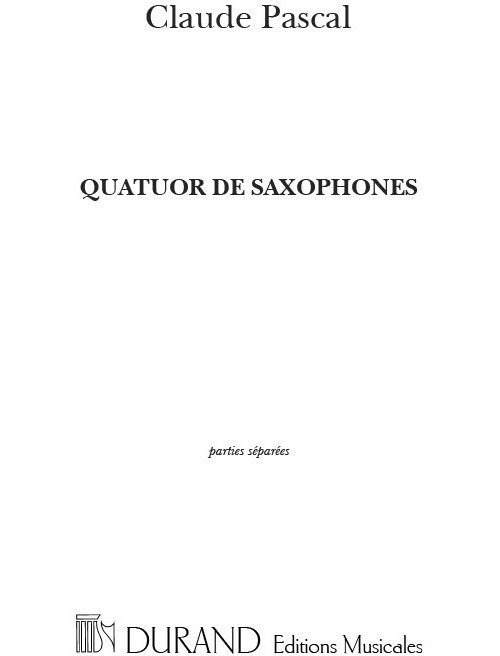 DURAND Quatuor De Saxophones