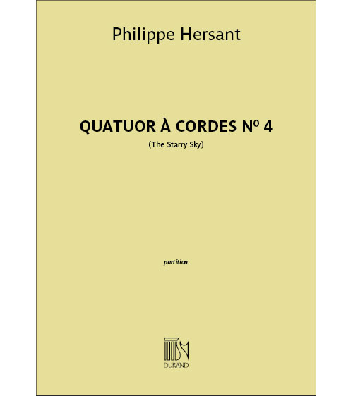 DURAND Quatuor à cordes n° 4