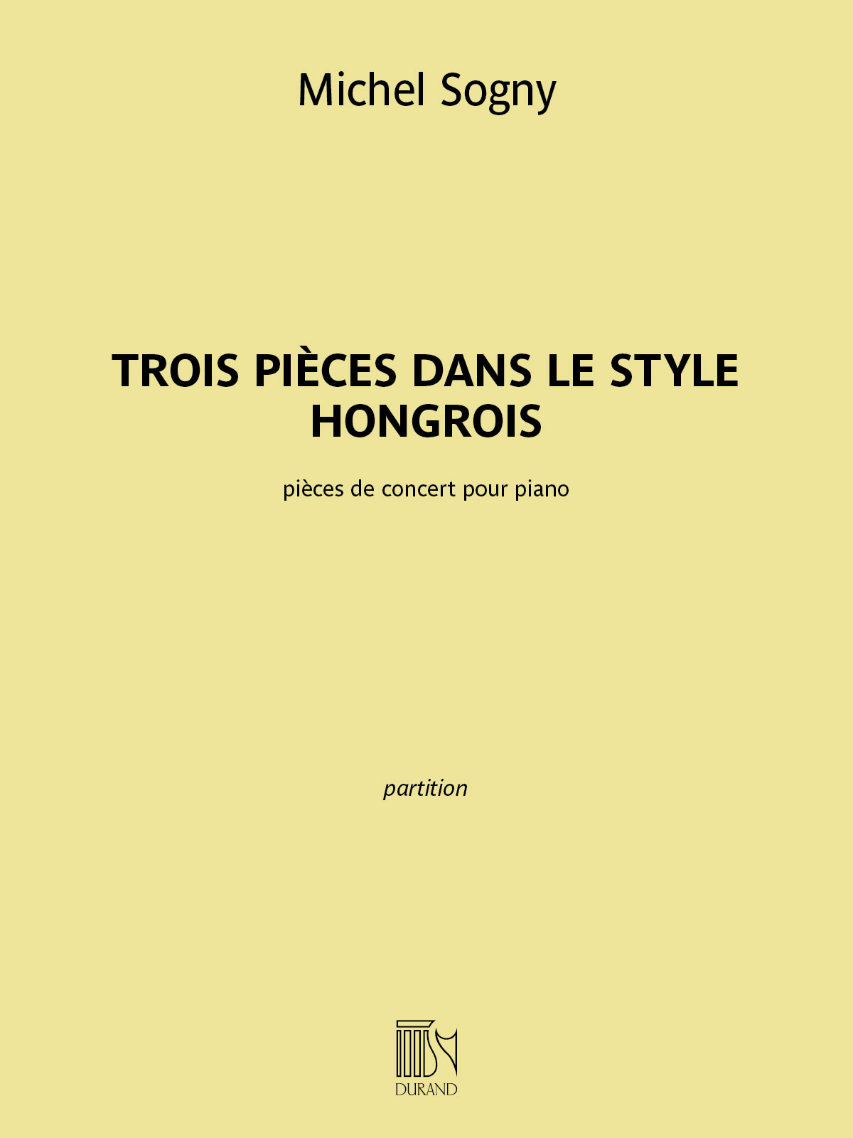 DURAND Trois pièces dans le style hongrois