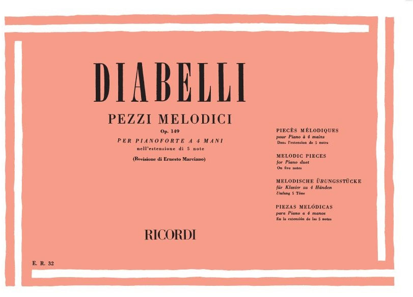 RICORDI Pezzi Melodici Nell Estensione Di 5 Note, Op. 149
