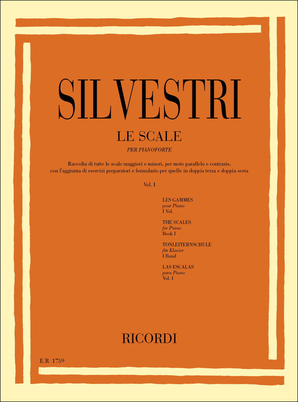 RICORDI Le Scale Per Pianoforte Vol. I