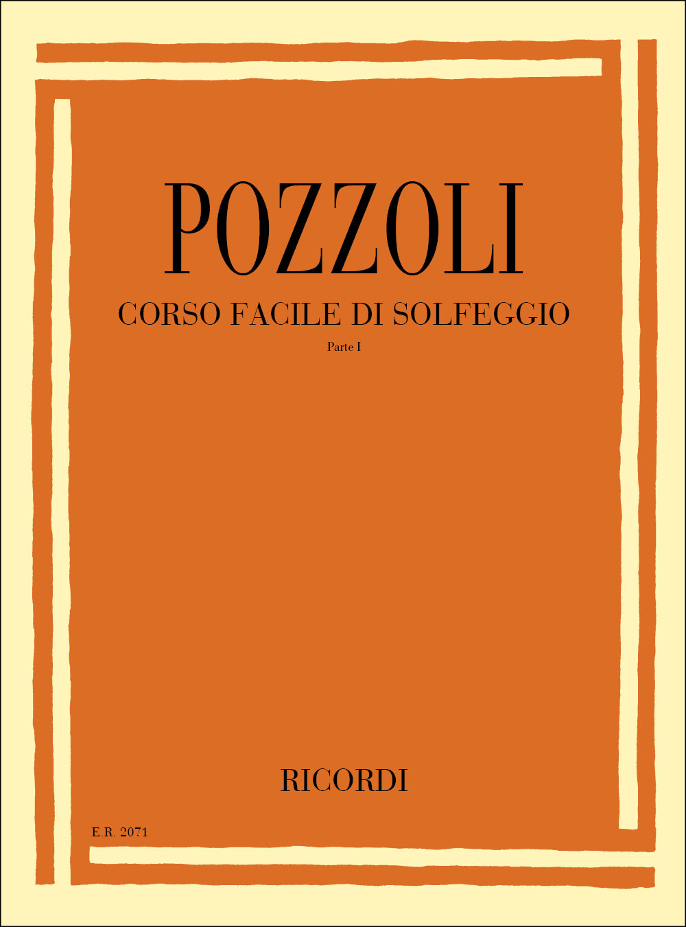 RICORDI Corso Facile Di Solfeggio Parte I
