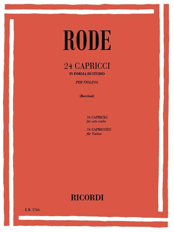 RICORDI 24 Capricci In Forma Di Studio
