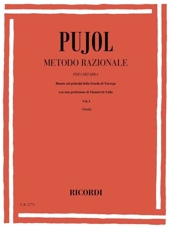 RICORDI Metodo Razionale Per Chitarra - Volume I