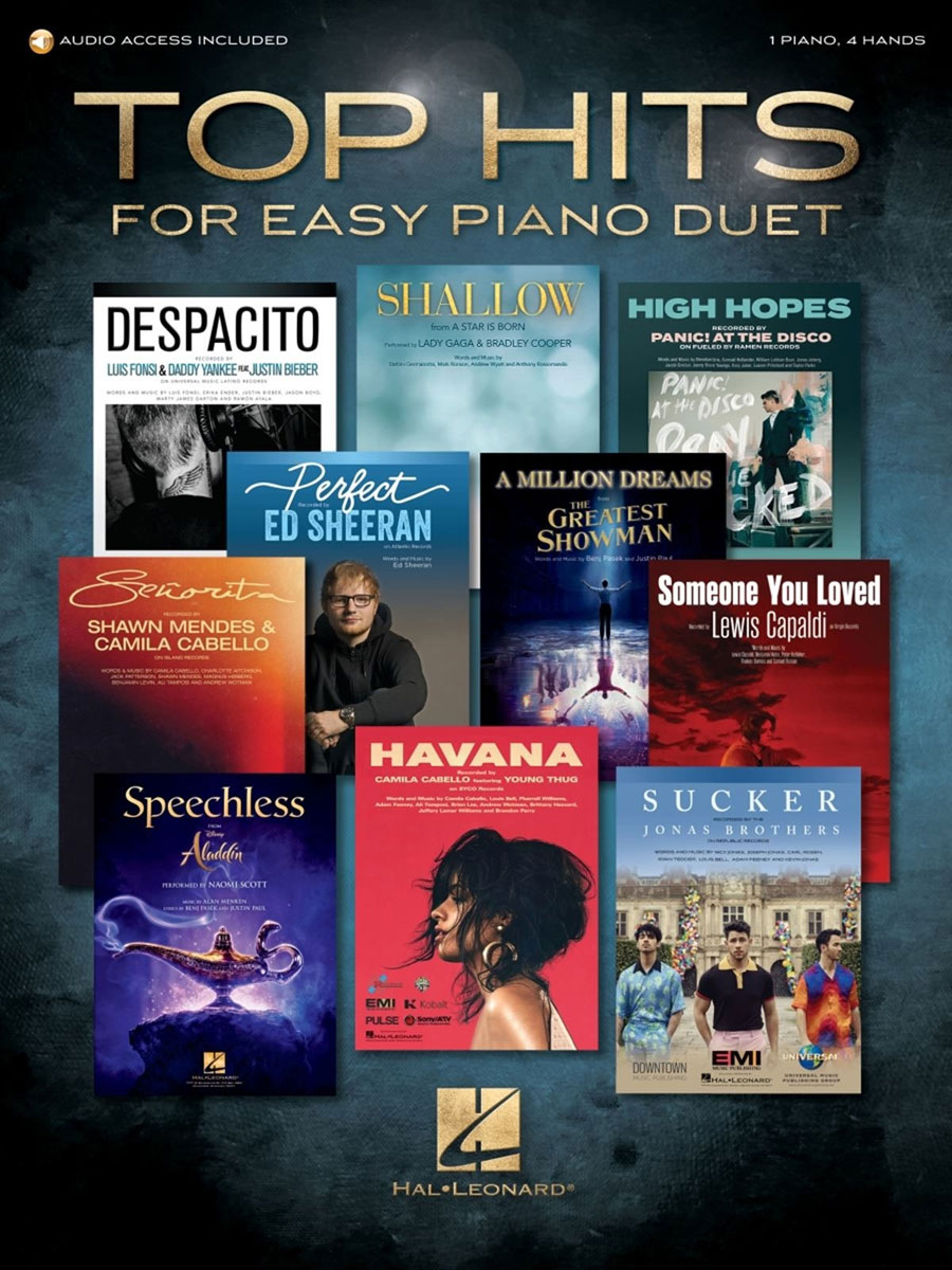 HAL LEONARD Top Hits for Easy Piano Duet
