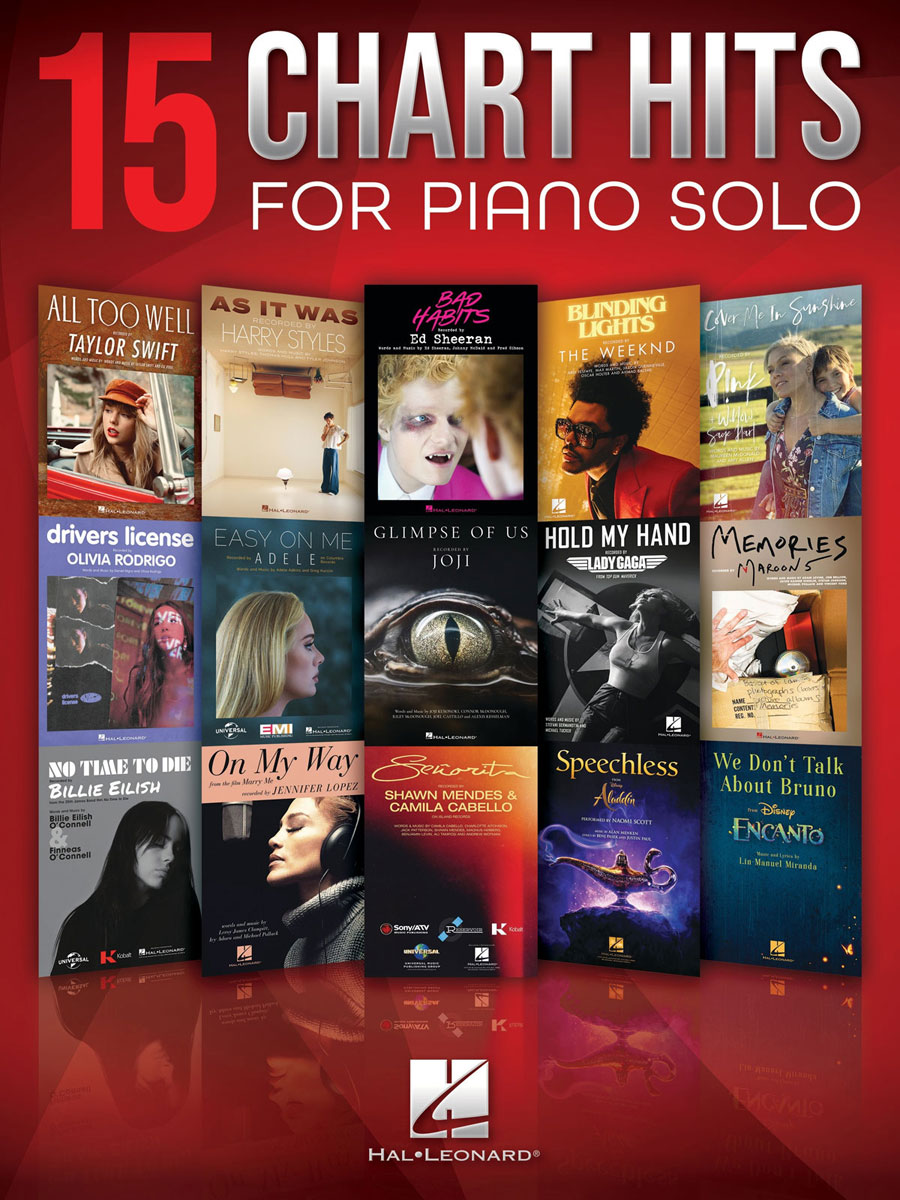 HAL LEONARD 15 Chart Hits for Piano Solo