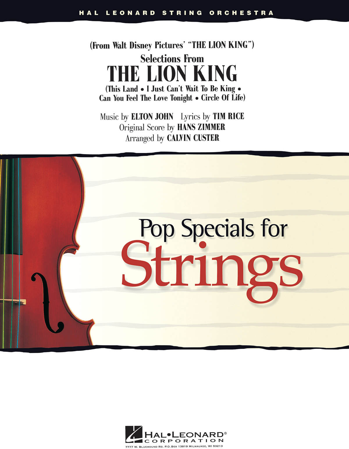 HAL LEONARD Selections from The Lion King