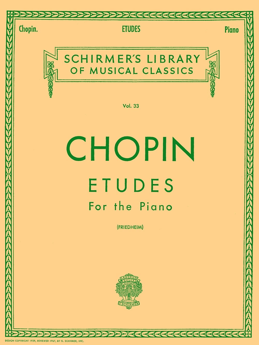SCHIRMER Etudes