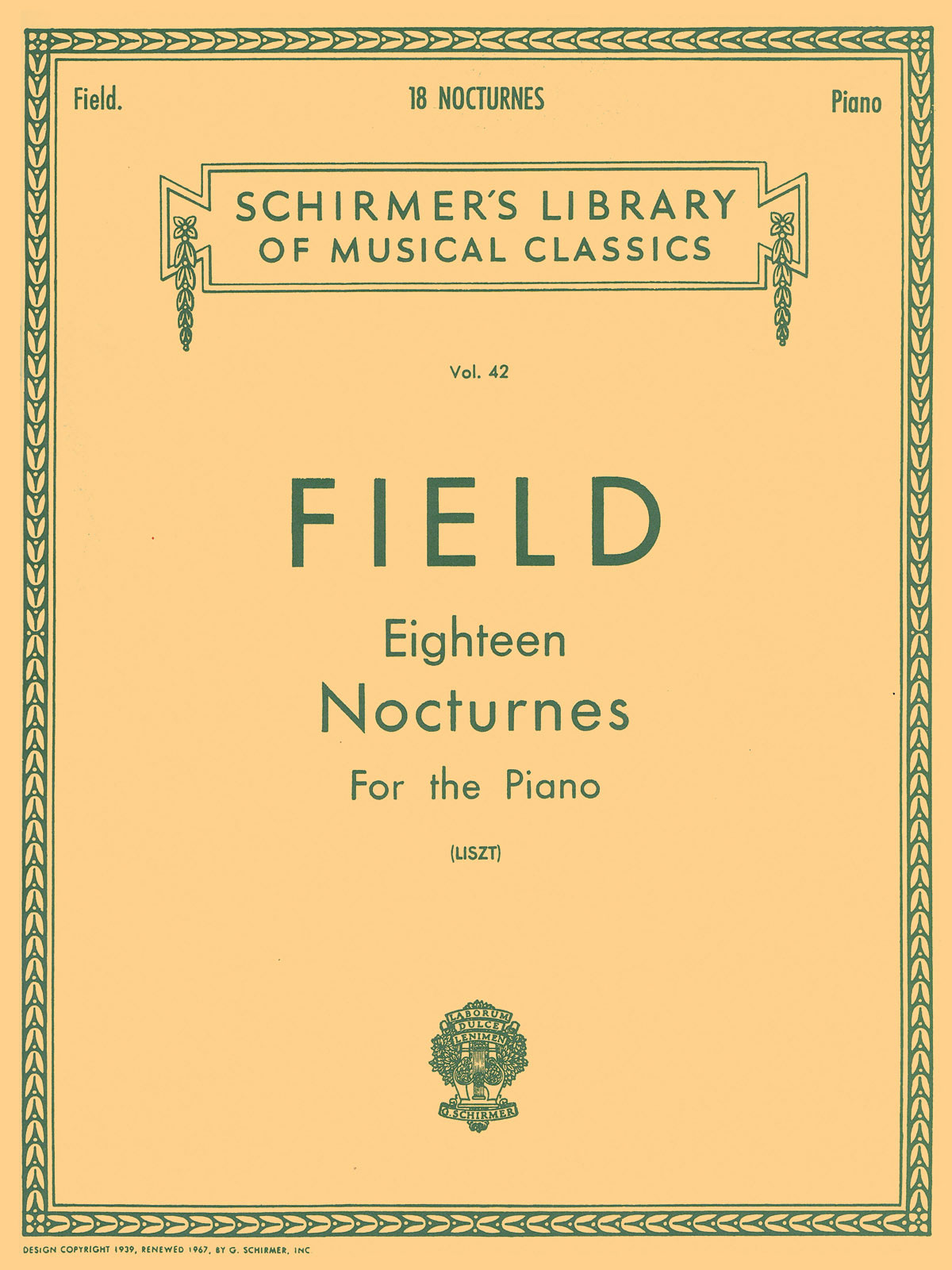 SCHIRMER 18 Nocturnes