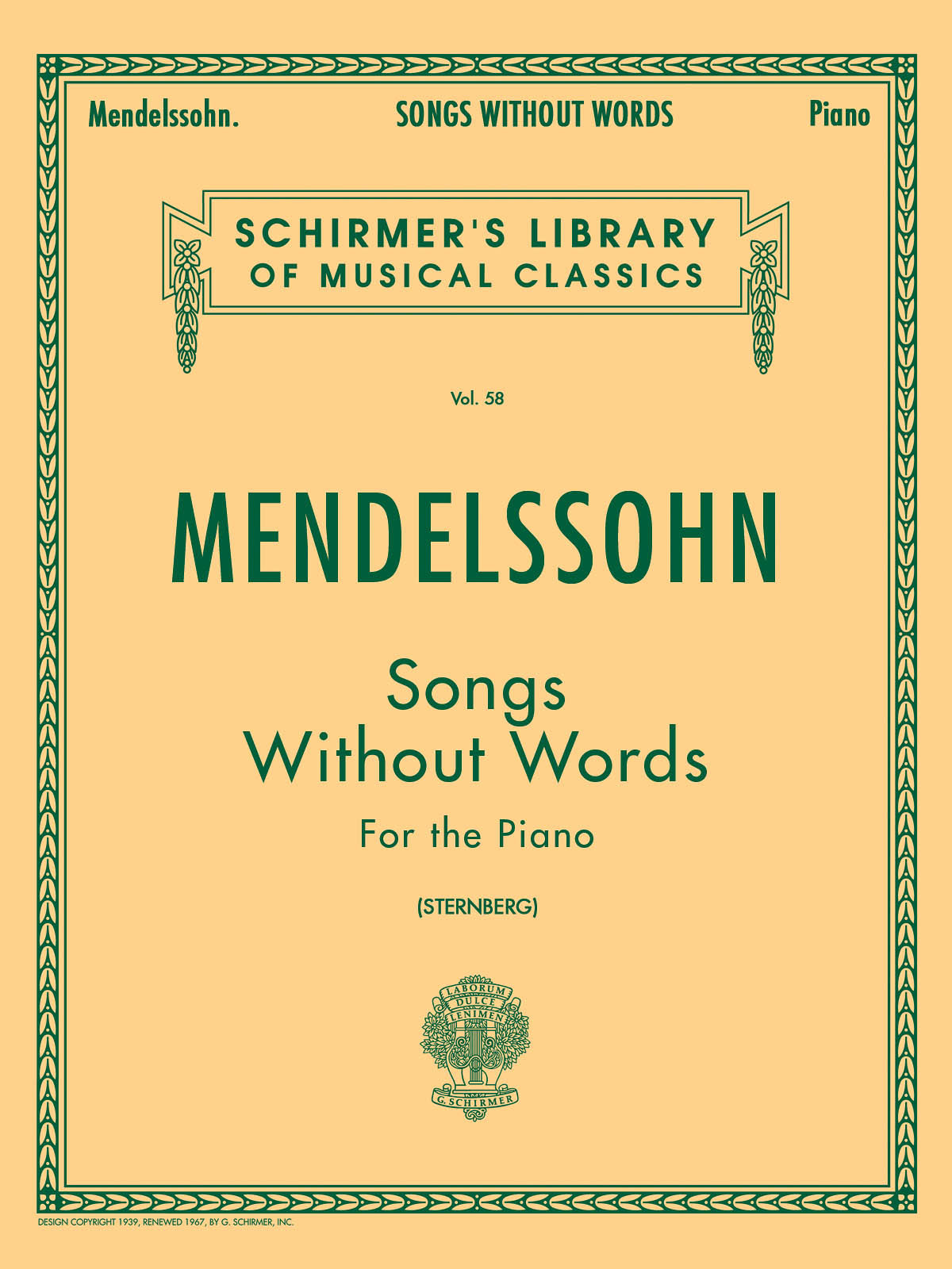 SCHIRMER Songs Without Words