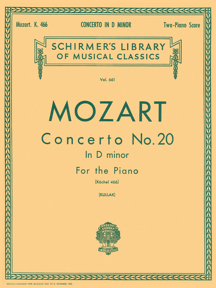 SCHIRMER Concerto No. 20 in D Minor, K.466