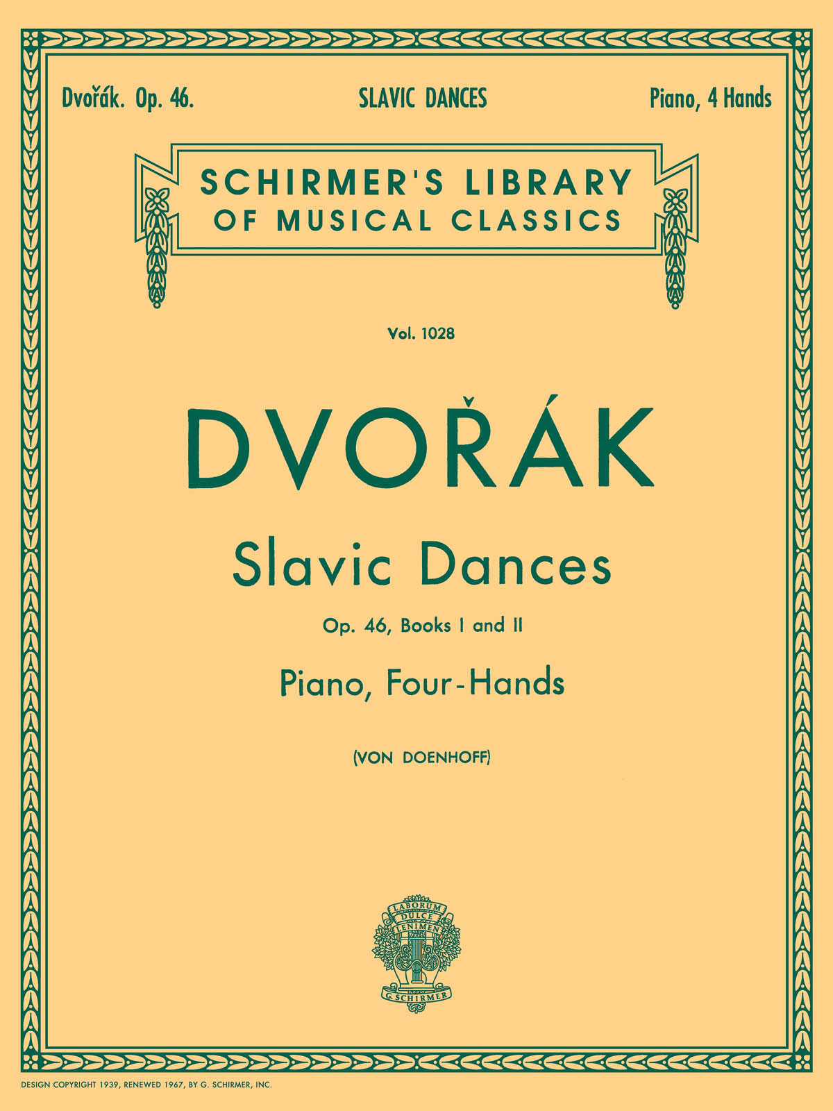 SCHIRMER Slavonic Dances, Op. 46 - Books 1 & 2