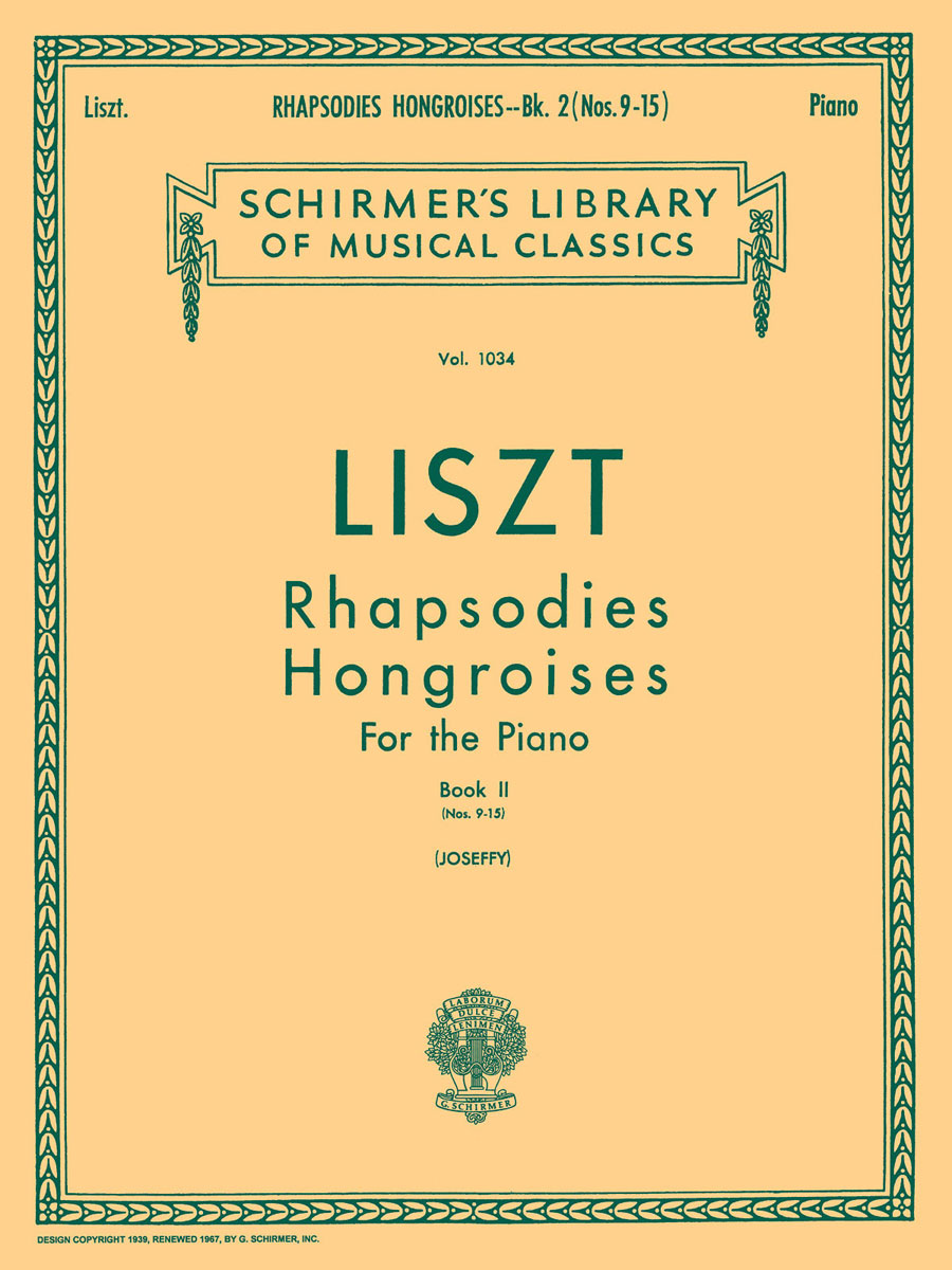 SCHIRMER Rhapsodies Hongroises - Book 2: Nos. 9 - 15