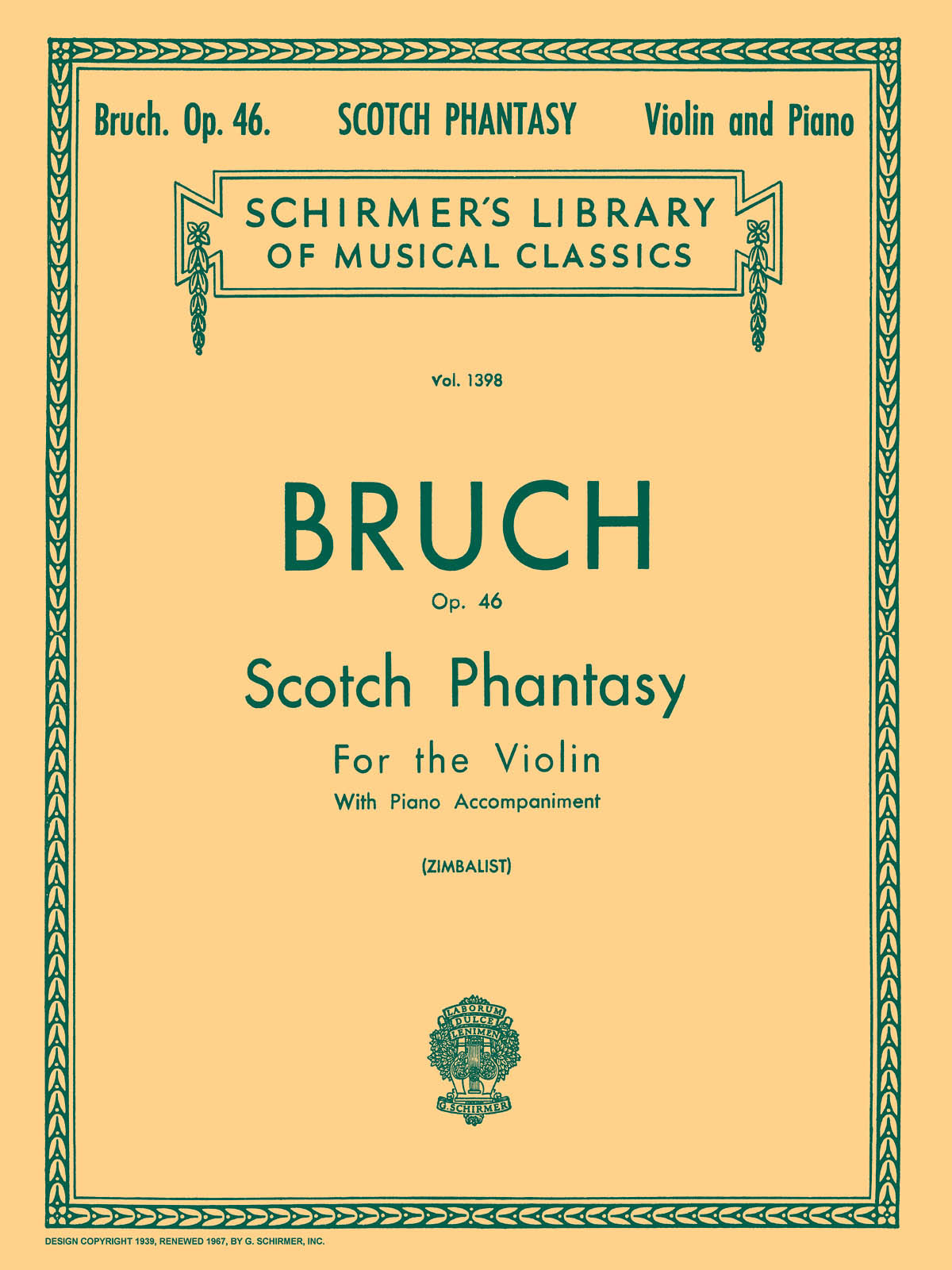 SCHIRMER Scotch Phantasy, Op. 46
