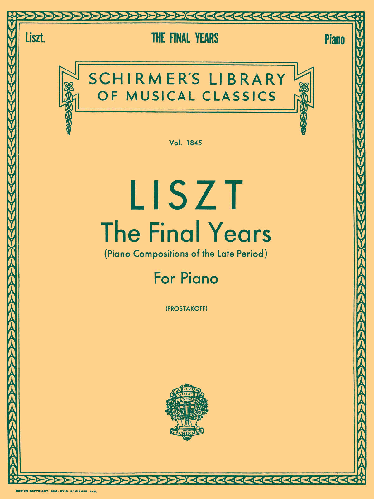 SCHIRMER Final Years