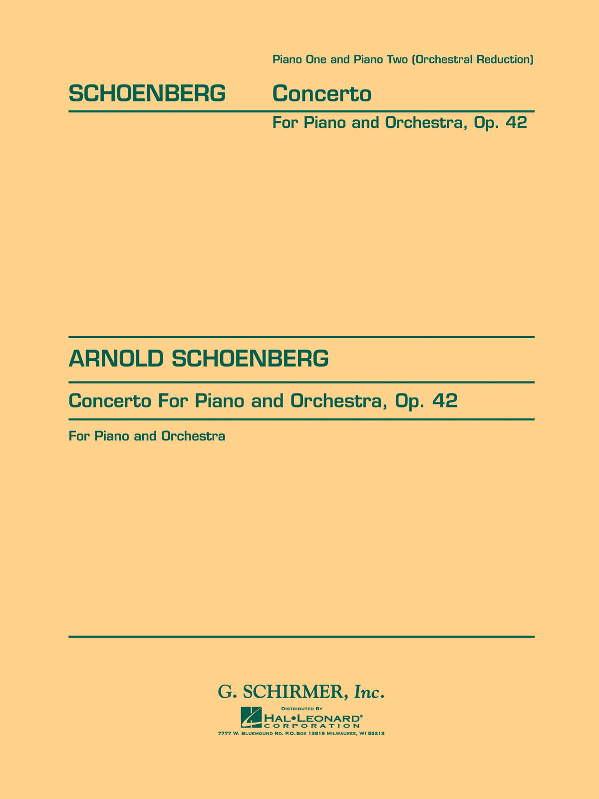 SCHIRMER Concerto, Op. 42