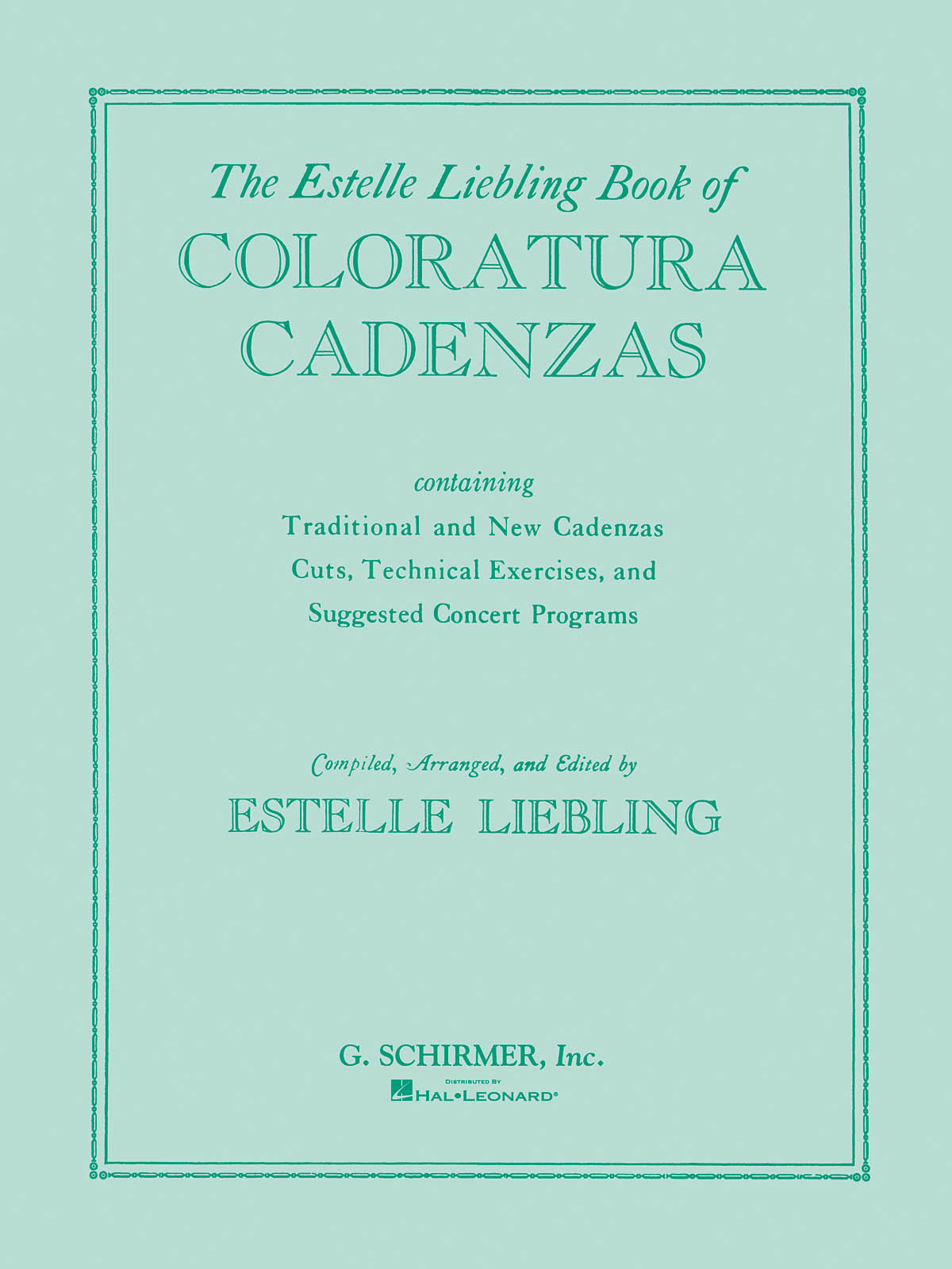 SCHIRMER Coloratura Cadenzas