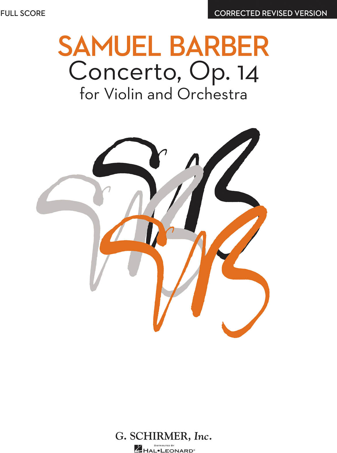 SCHIRMER Concerto, Op. 14 - Corrected Revised Version