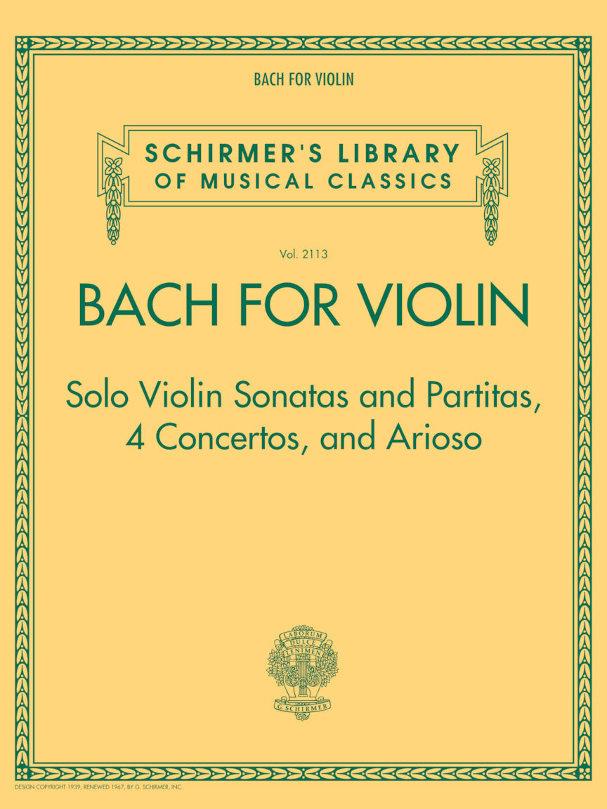 SCHIRMER Bach for Violin