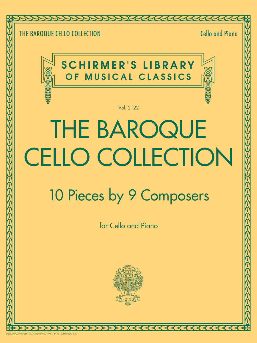 SCHIRMER The Baroque Cello Collection