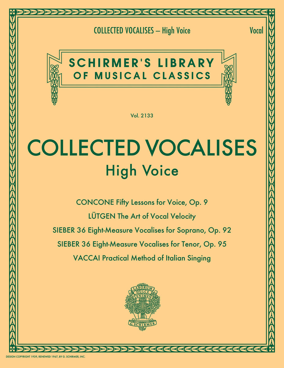 SCHIRMER Collected Vocalises: High Voice
