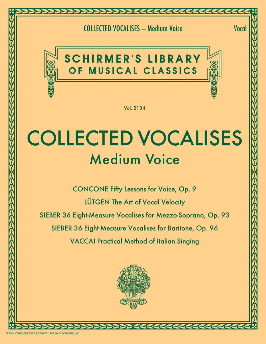 SCHIRMER Collected Vocalises: Medium Voice