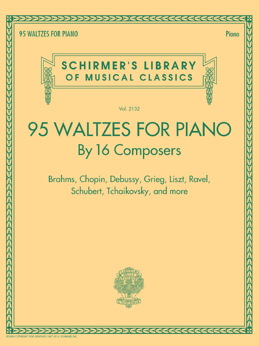 SCHIRMER 95 Waltzes by 16 Composers for Piano